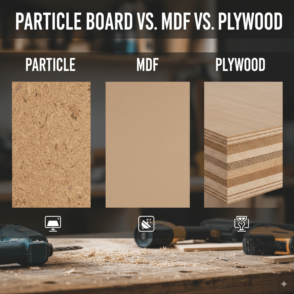 Particle Board Vs Mdf Vs Plywood