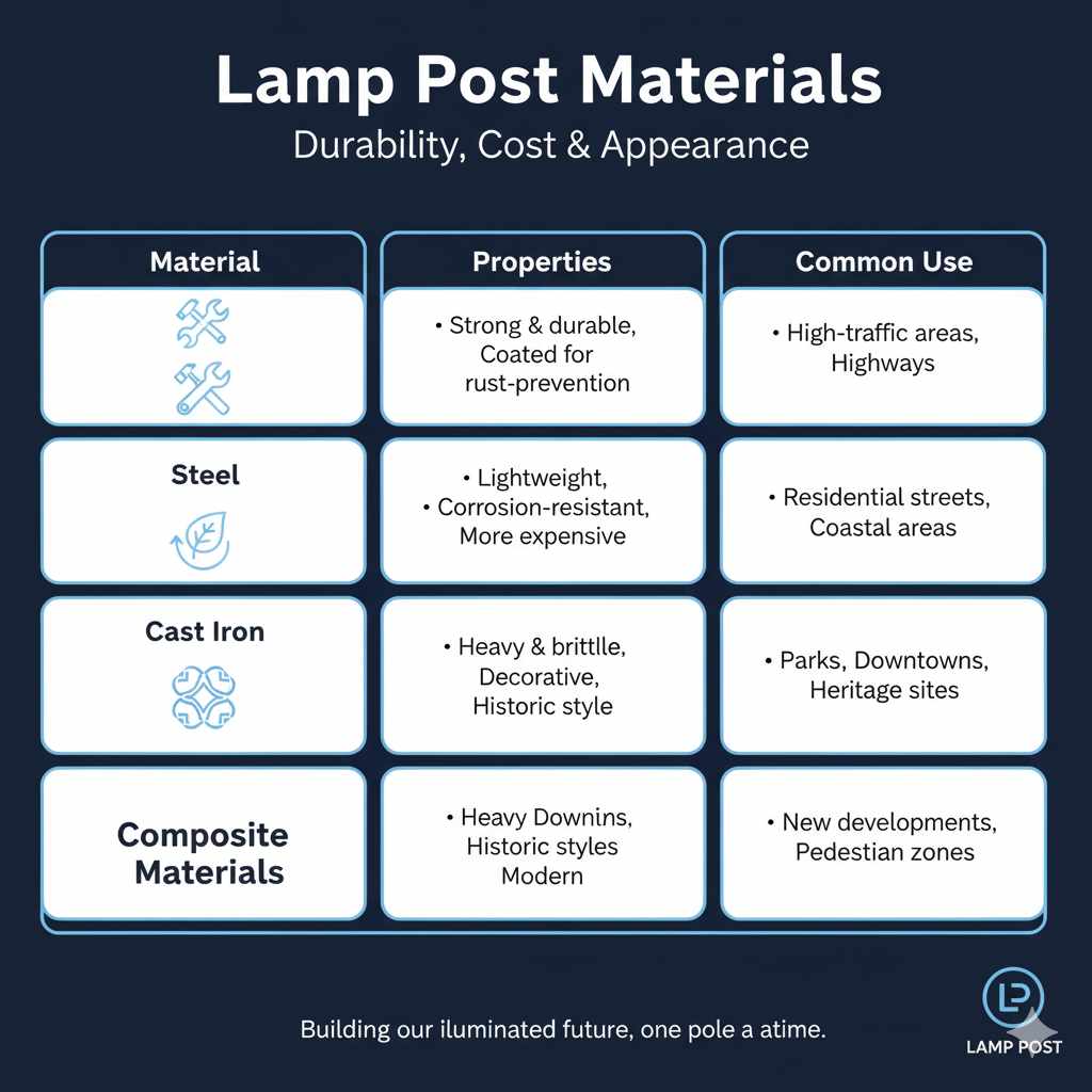 Lamp Post Materials