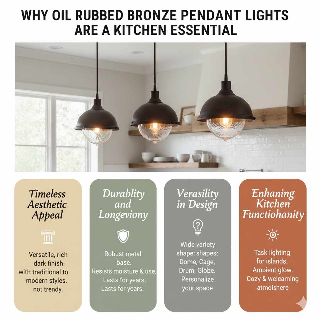 Why Oil Rubbed Bronze Pendant Lights are a Kitchen Essential