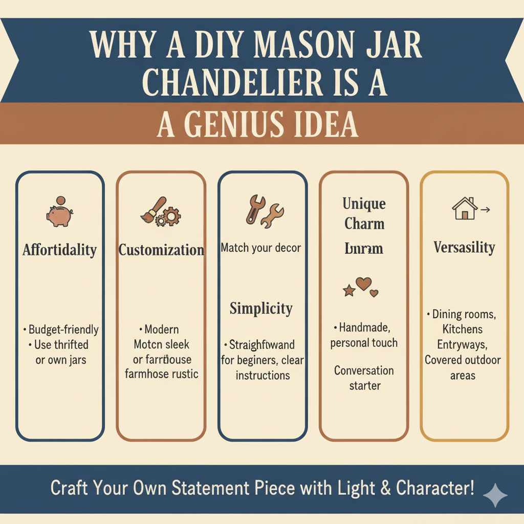 Why a DIY Mason Jar Chandelier is a Genius Idea
