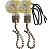 Ceiling fan light switch with pull cord attached, 2-pack