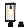 Zinnze matte black solar lamp post light