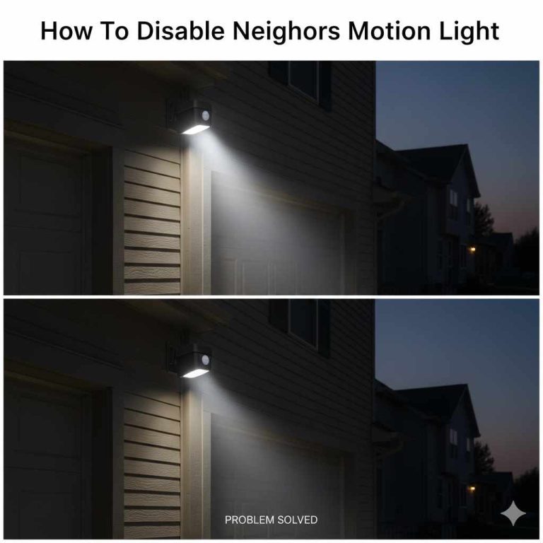 How To Disable Neighbors Motion Light