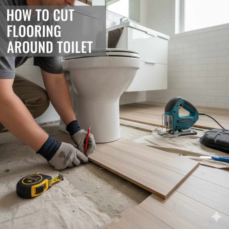 How to Cut Flooring Around Toilet