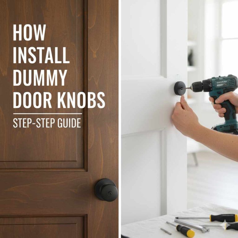How to Install Dummy Door Knobs
