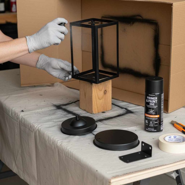 How to Paint Light Fixture