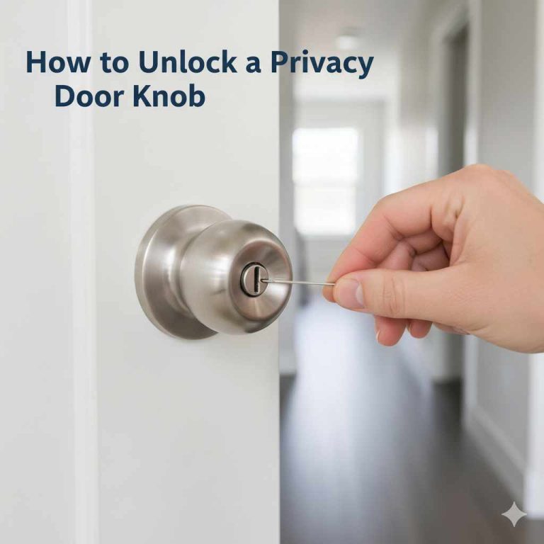 How to Unlock a Privacy Door Knob