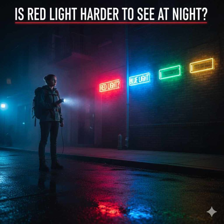Is Red Light Harder To See At Night?