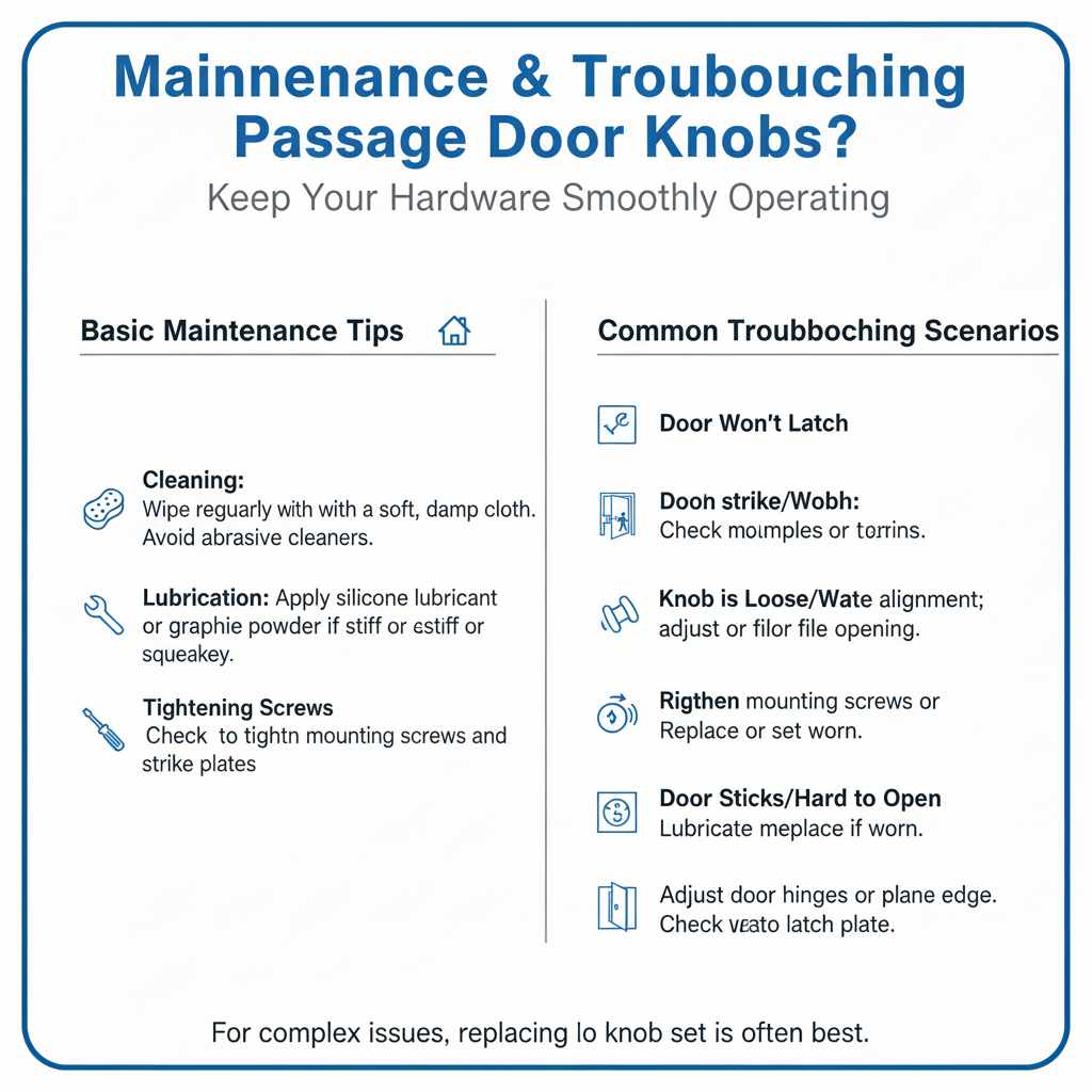 Maintenance and Troubleshooting Passage Door Knobs