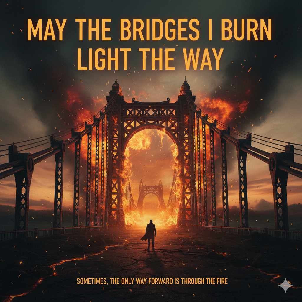 May the Bridges I Burn Light the Way Poster