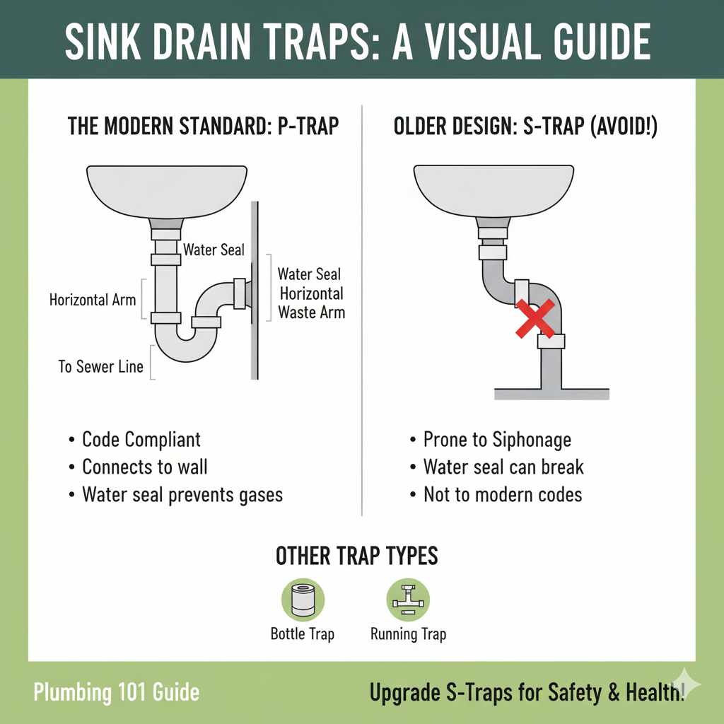 P-Trap vs. S-Trap vs. Other Drain Traps