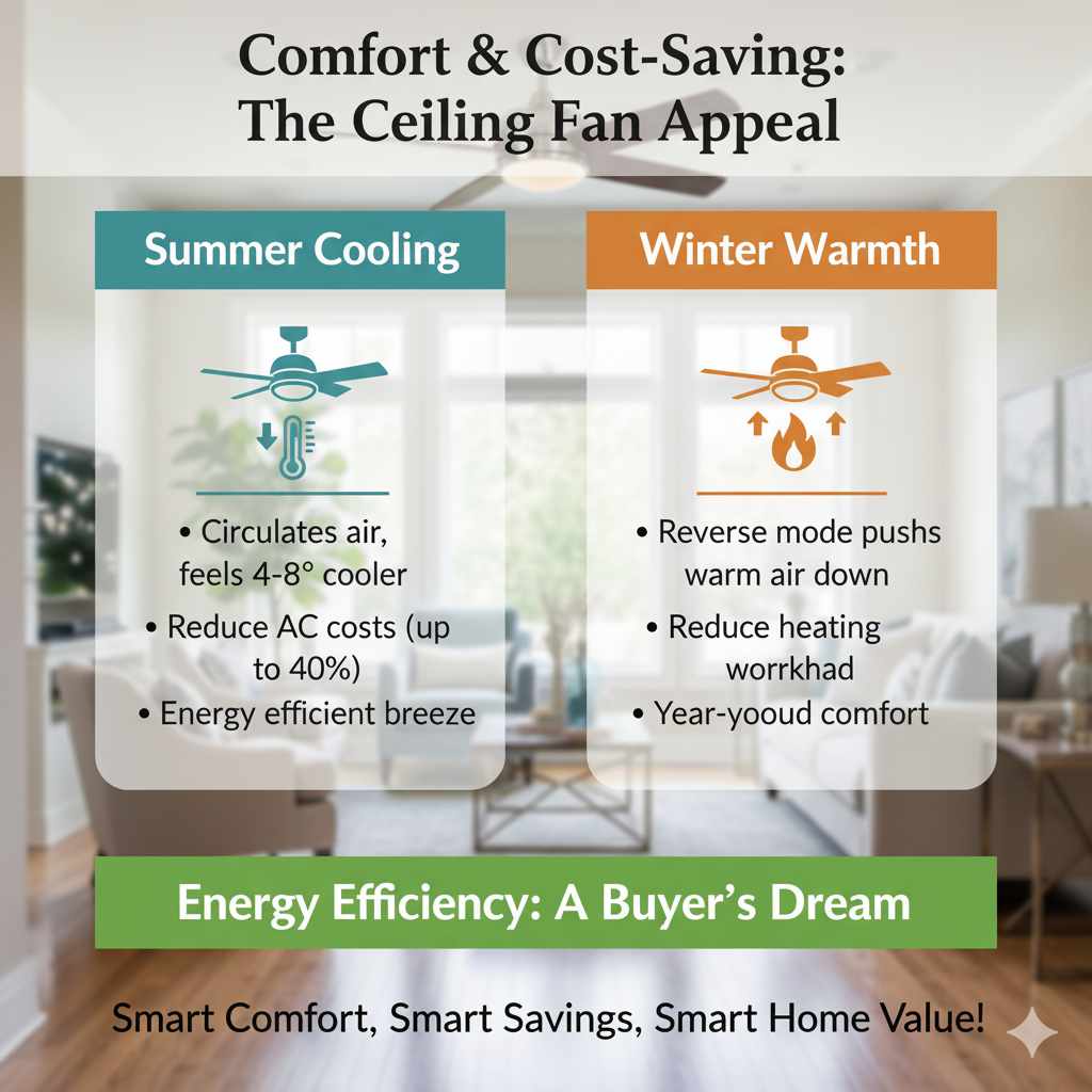The Comfort and Cost-Saving Appeal of Ceiling Fans