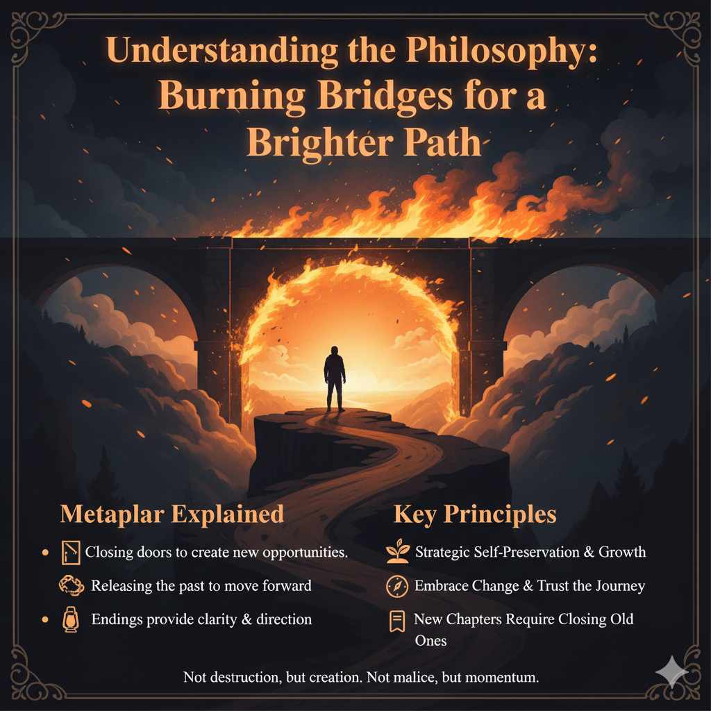 Understanding the Philosophy: Burning Bridges for a Brighter Path