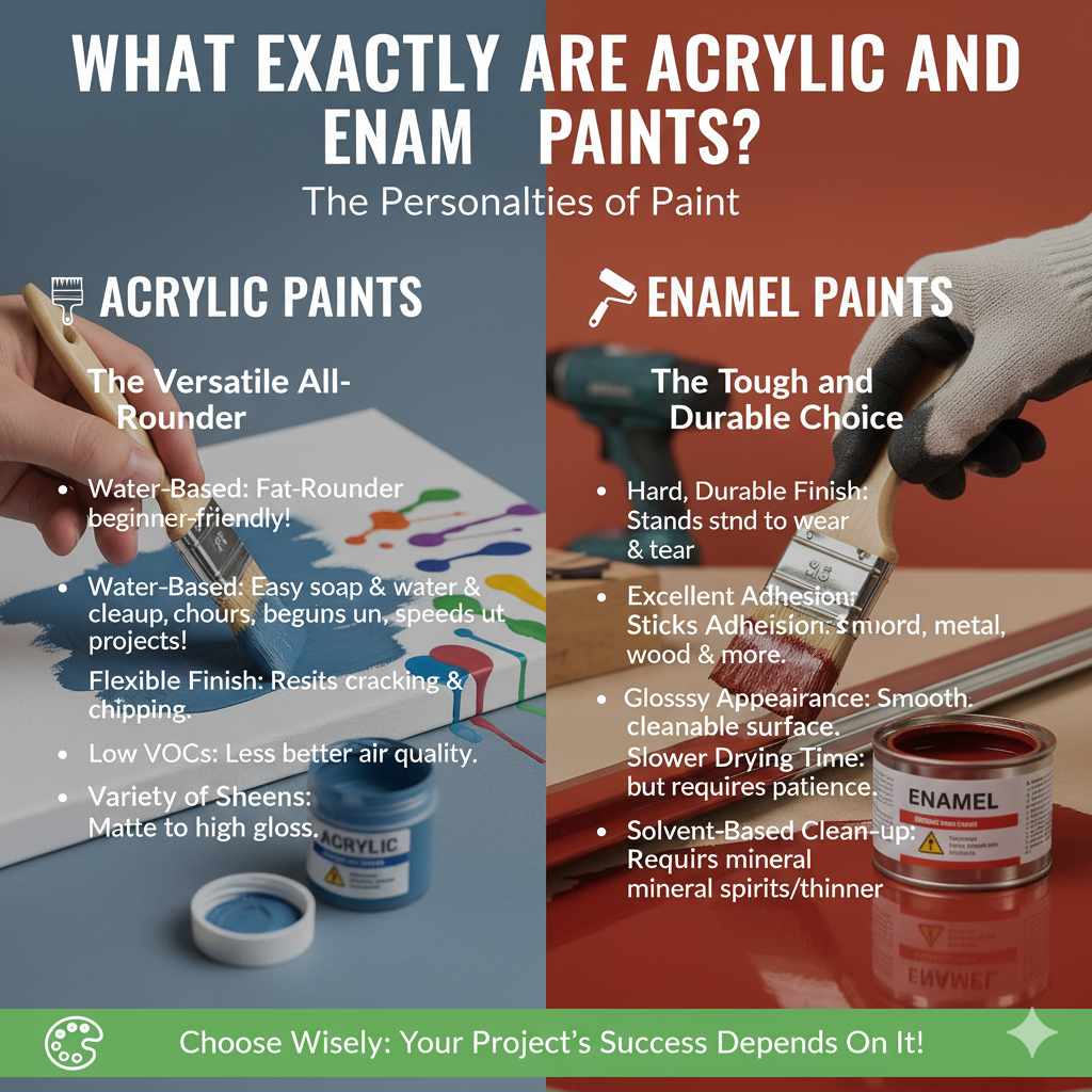 What Exactly Are Acrylic and Enamel Paints?