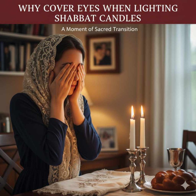 Why Cover Eyes When Lighting Shabbat Candles