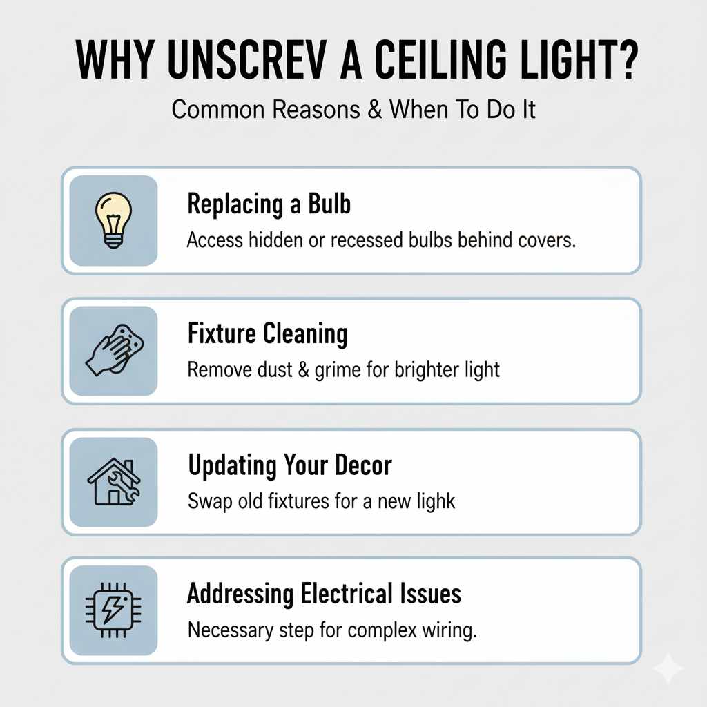 Why Unscrew a Ceiling Light? Common Reasons