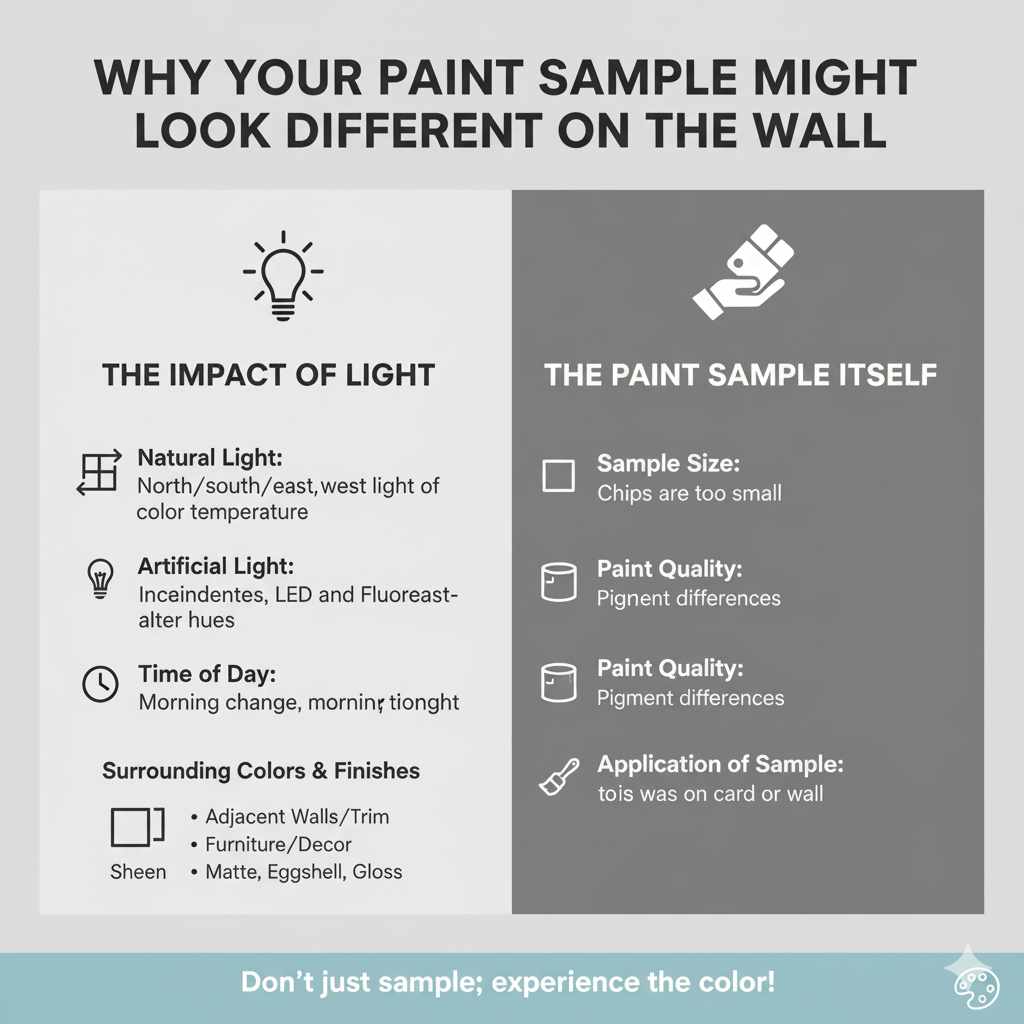 Why Your Paint Sample Might Look Different on the Wall