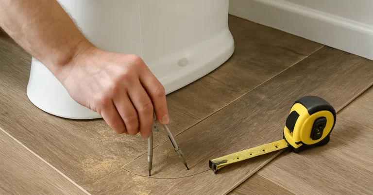 How to Cut Flooring Around a Toilet (Without Removing It)