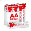 BEVIGOR lithium AA batteries 8-pack