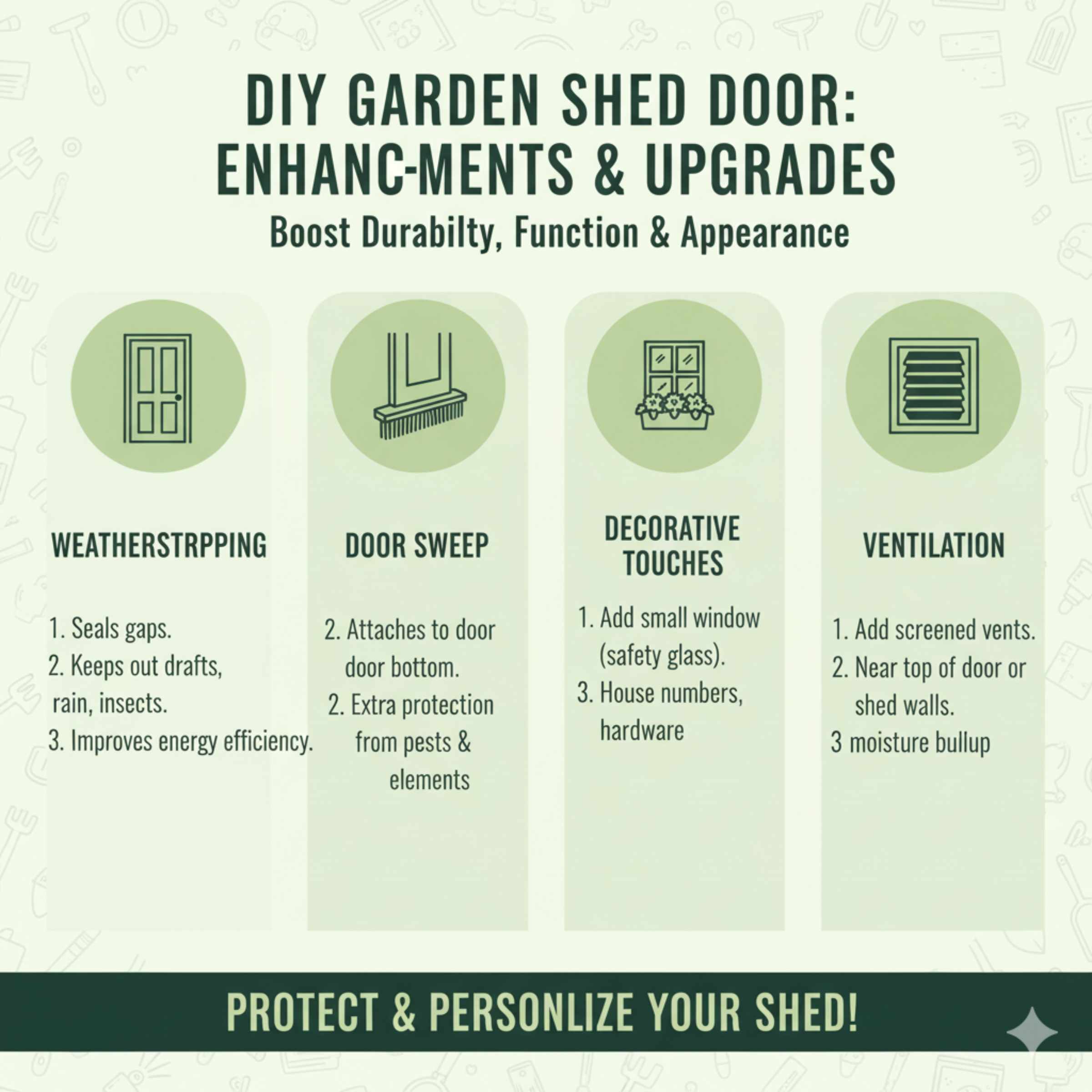 Enhancing Your Shed Door's Durability and Appearance