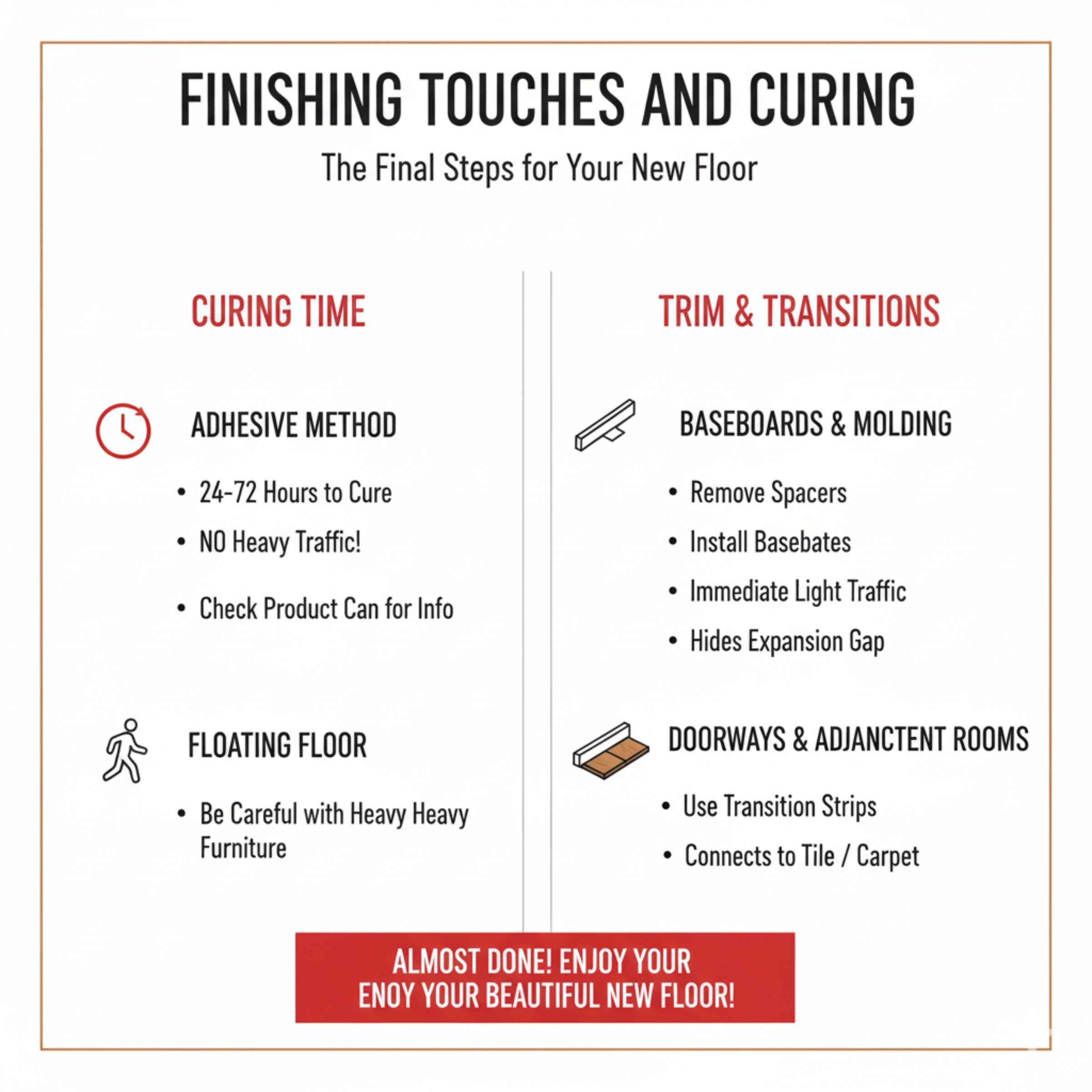 Finishing Touches and Curing