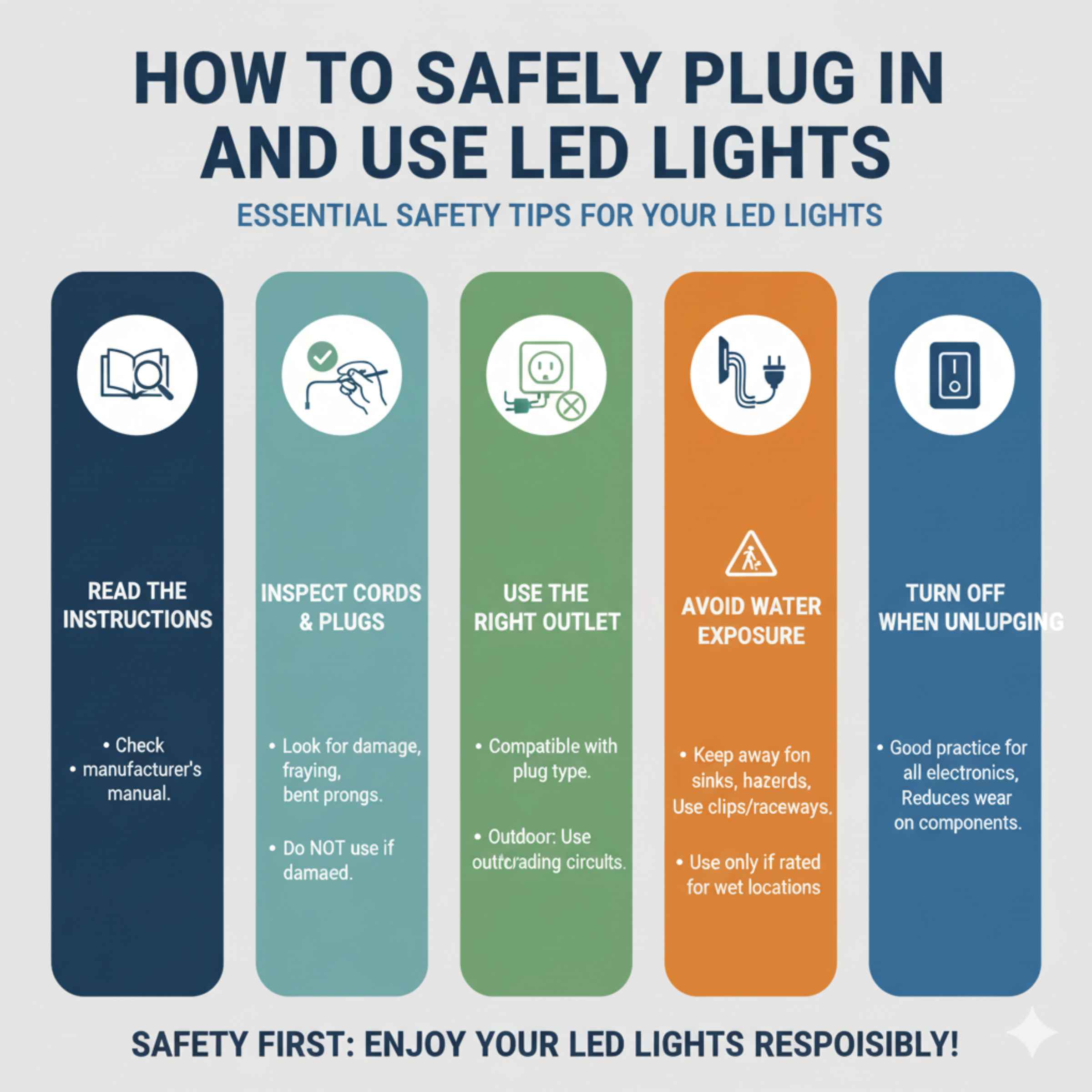 How to Safely Plug In and Use LED Lights