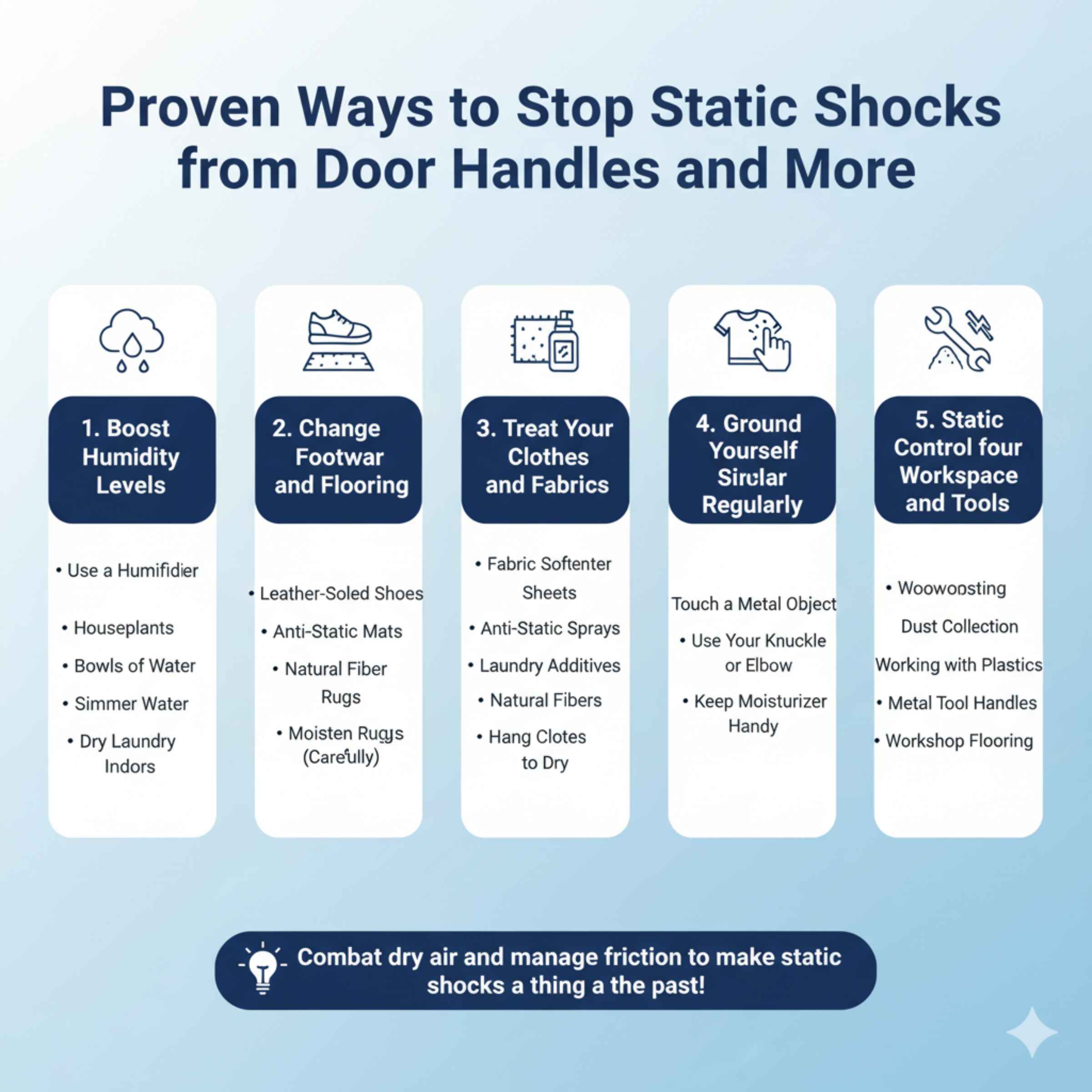Proven Ways to Stop Static Shocks from Door Handles and More