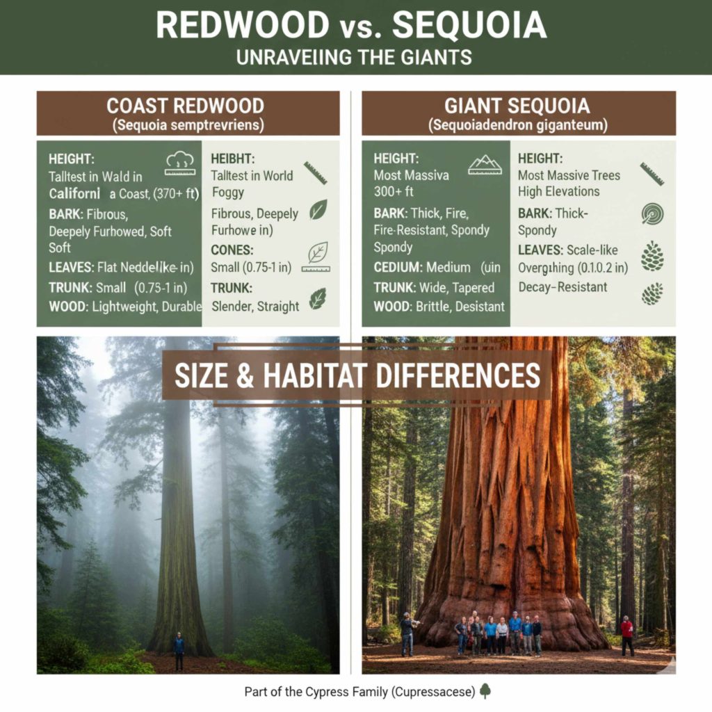 Redwood vs. Sequoia