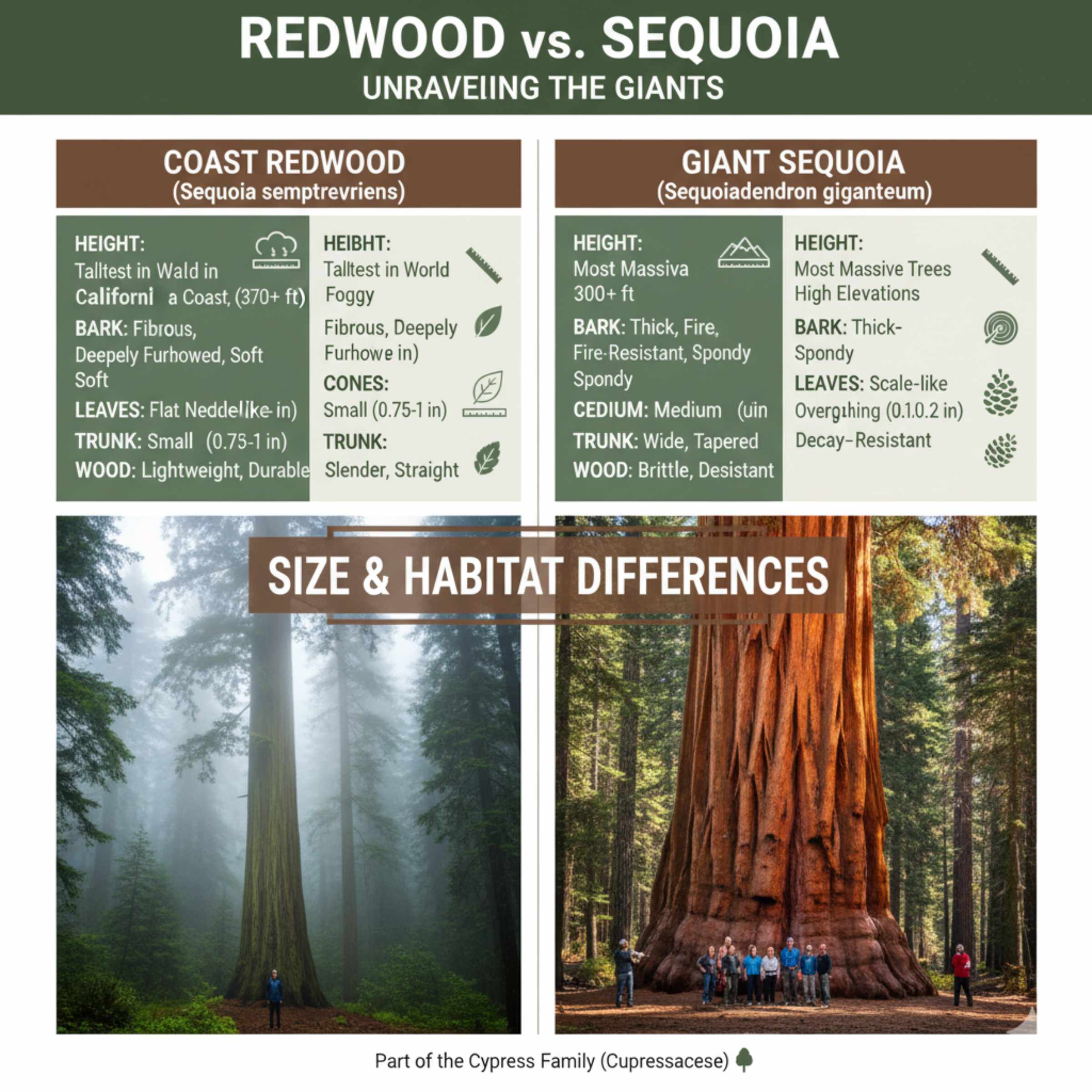 Redwood vs. Sequoia