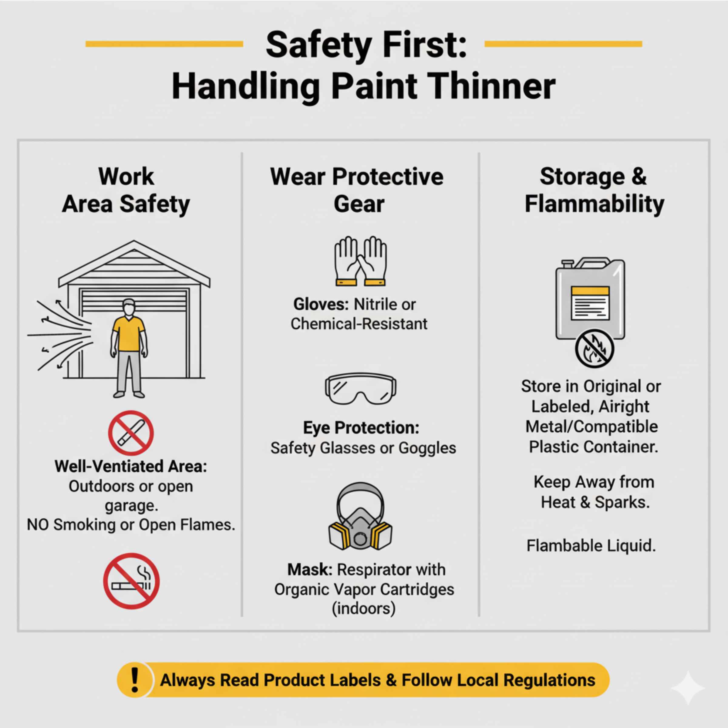 Safety First Handling Paint Thinner