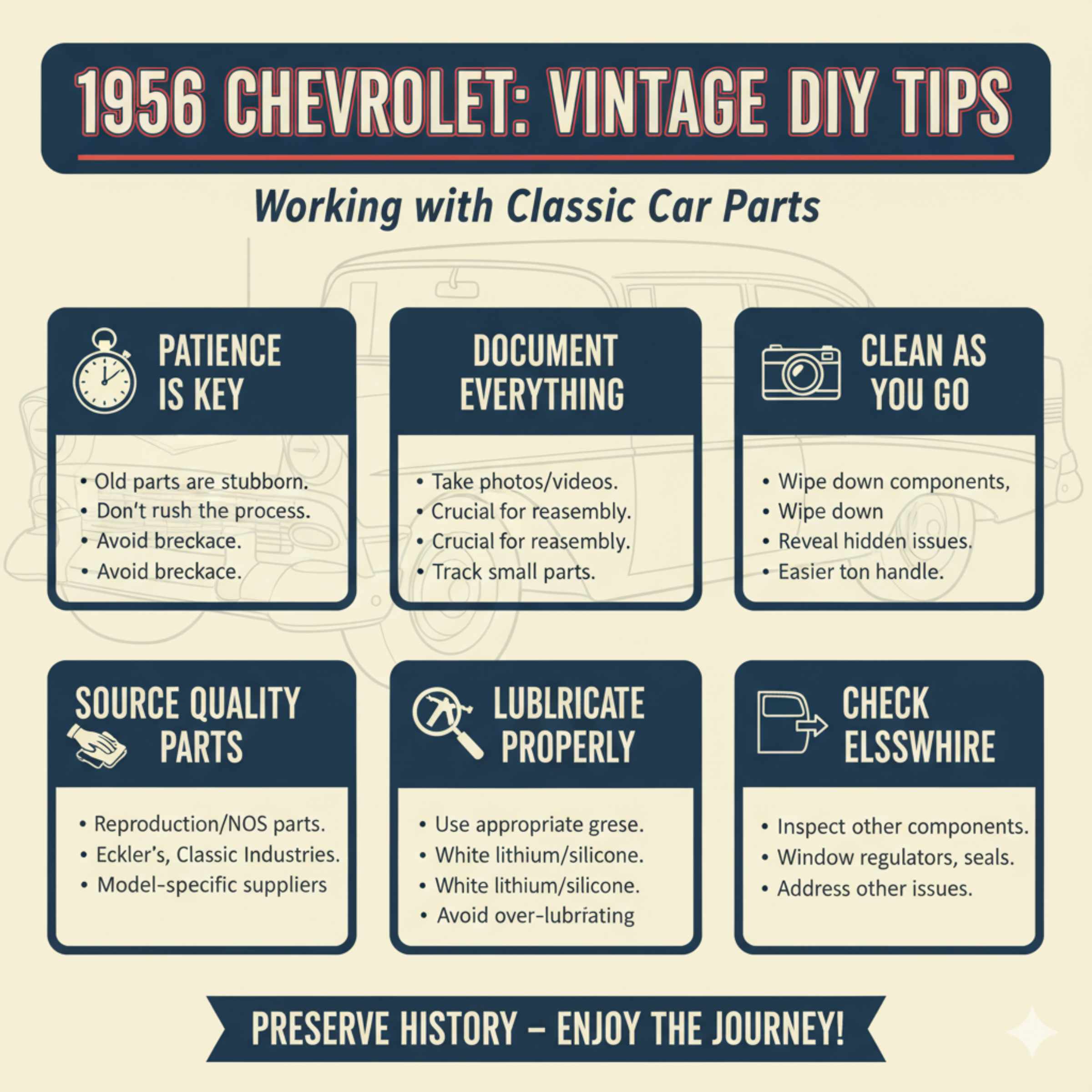 Tips for Working with Vintage Car Parts