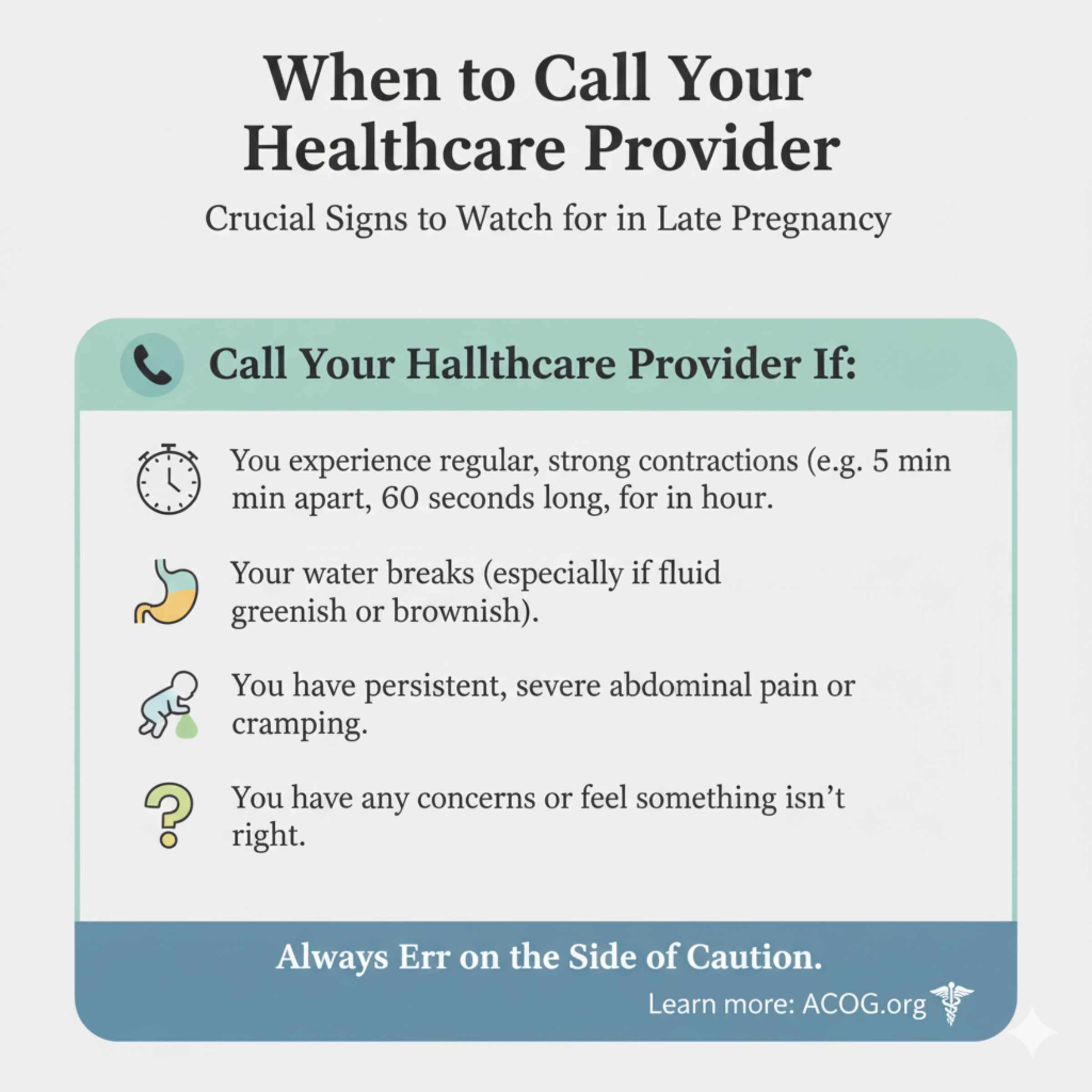 When to Call Your Healthcare Provider