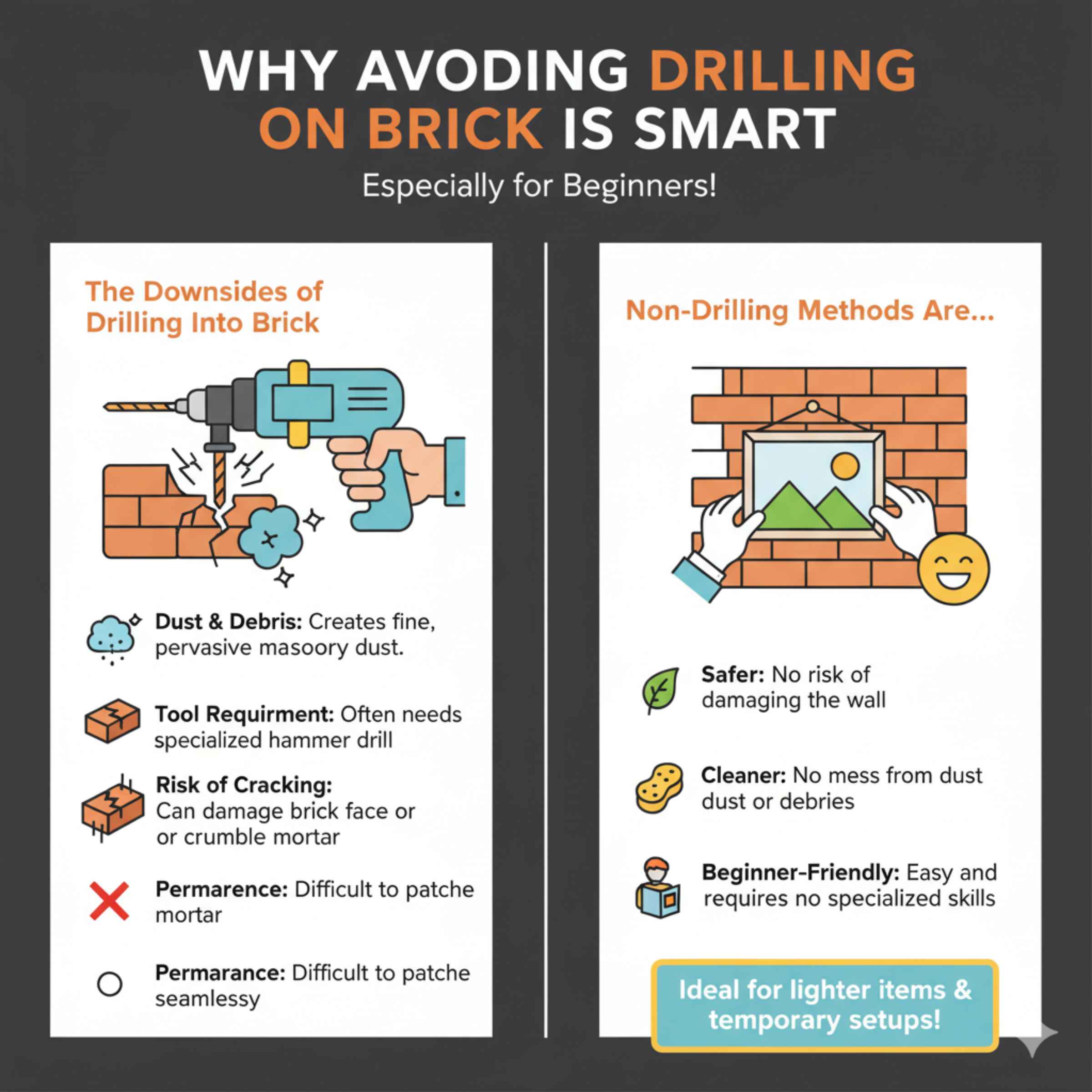 Why Avoiding Drilling On Brick Is Smart