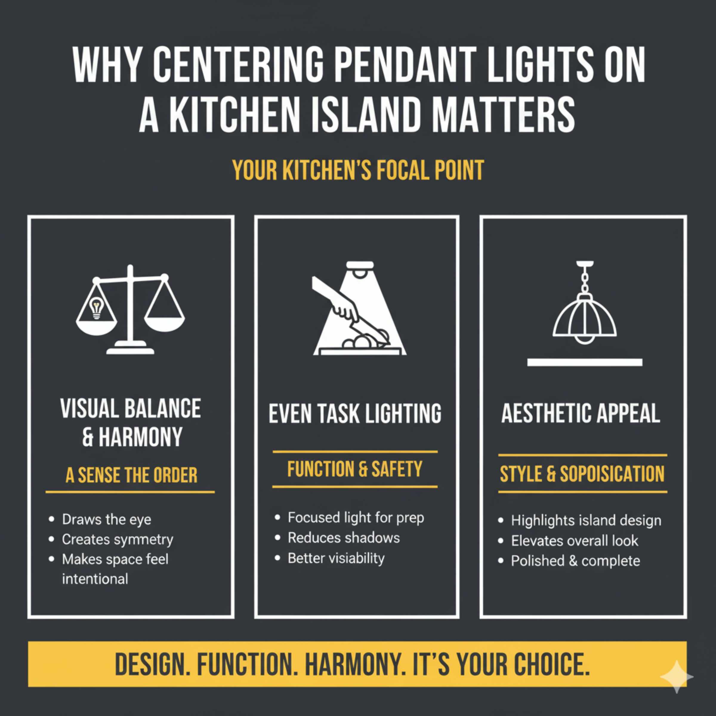 Why Centering Pendant Lights on a Kitchen Island Matters