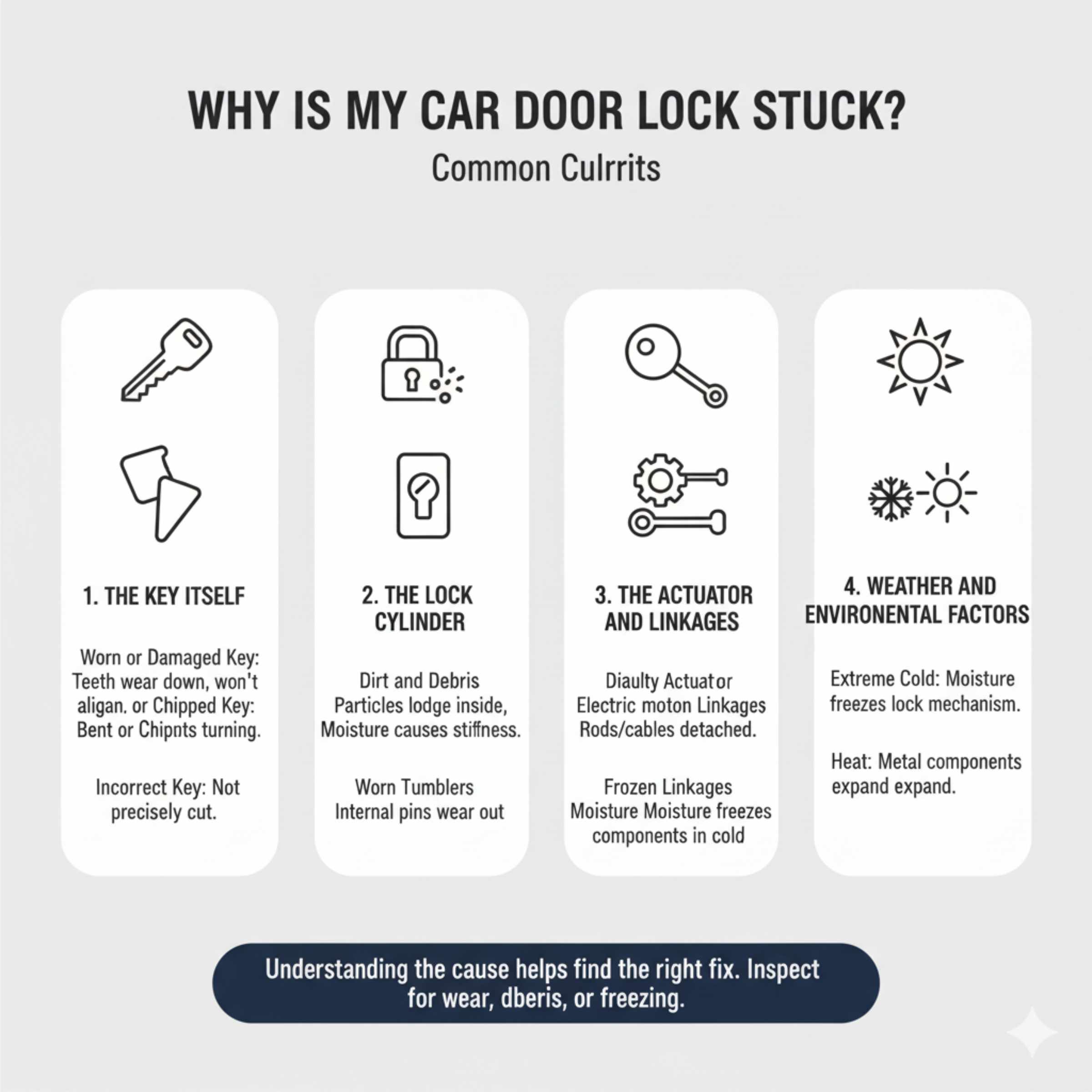 Why Is My Car Door Lock Stuck?