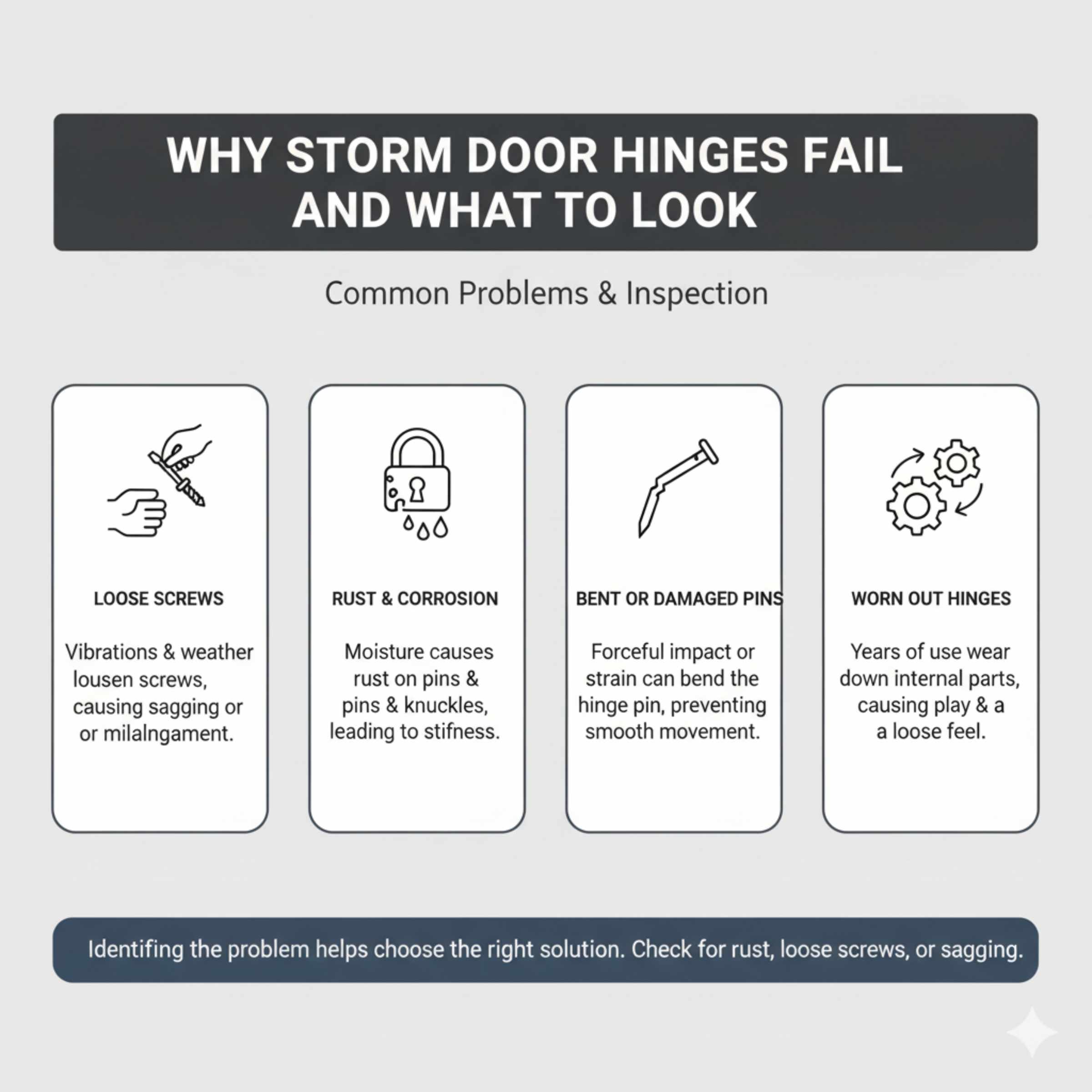 Why Storm Door Hinges Fail and What to Look For