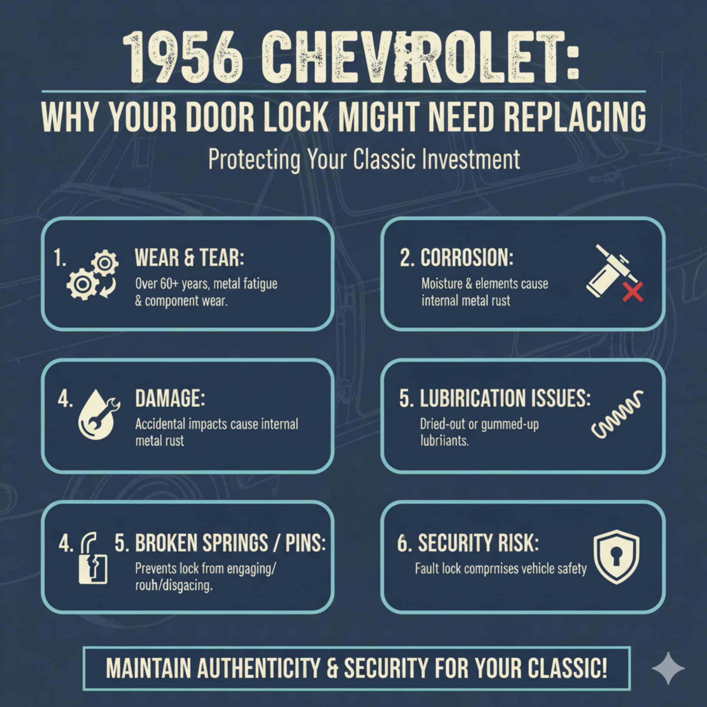 Why Your 1956 Chevrolet Door Lock Might Need Replacing