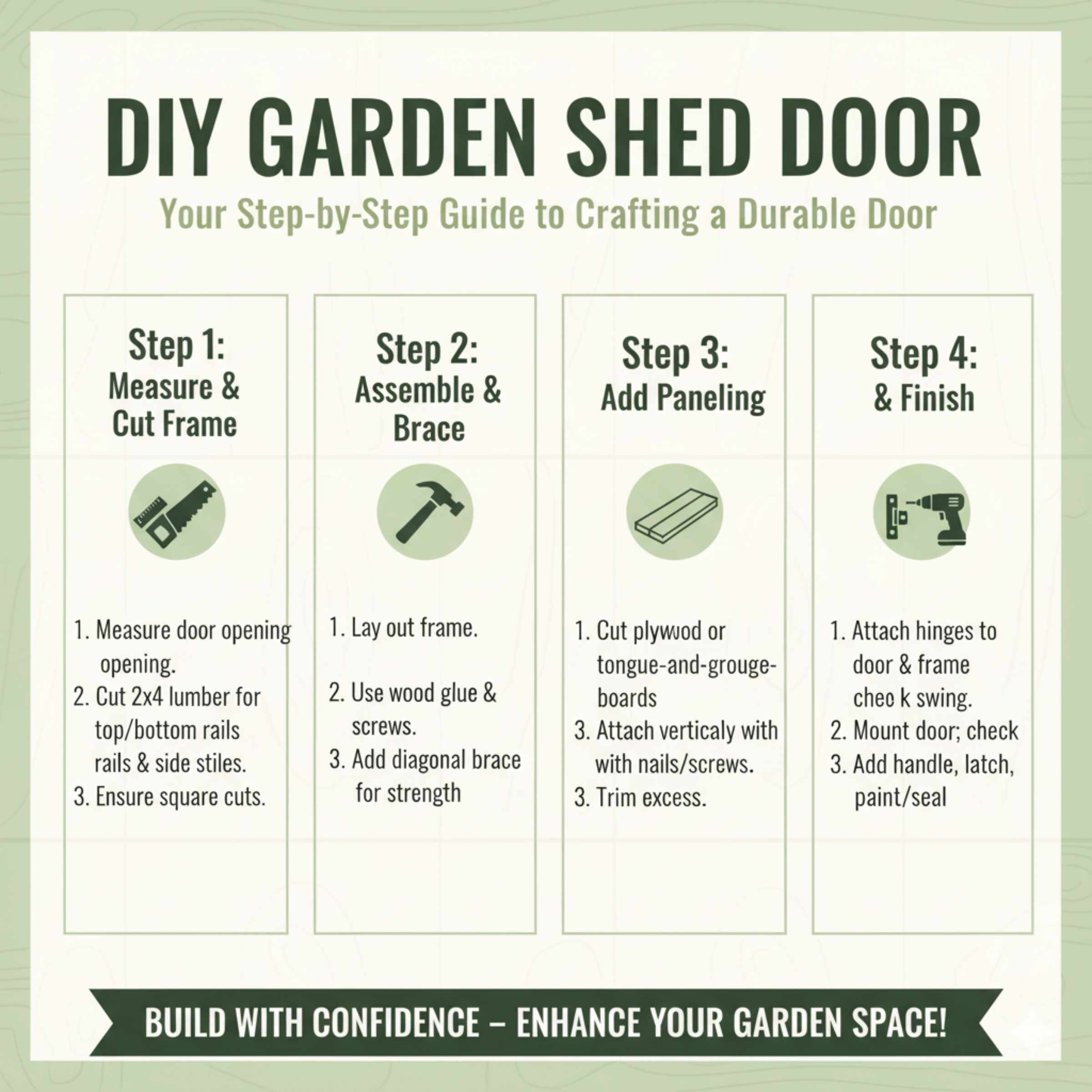 Your Step-by-Step Guide to Crafting a Garden Shed Door