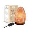 POHS 7 Inch Natural Himalayan Pink Salt Lamp, Wooden Base