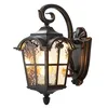 DEWENWILS black Roman style outdoor wall light fixture