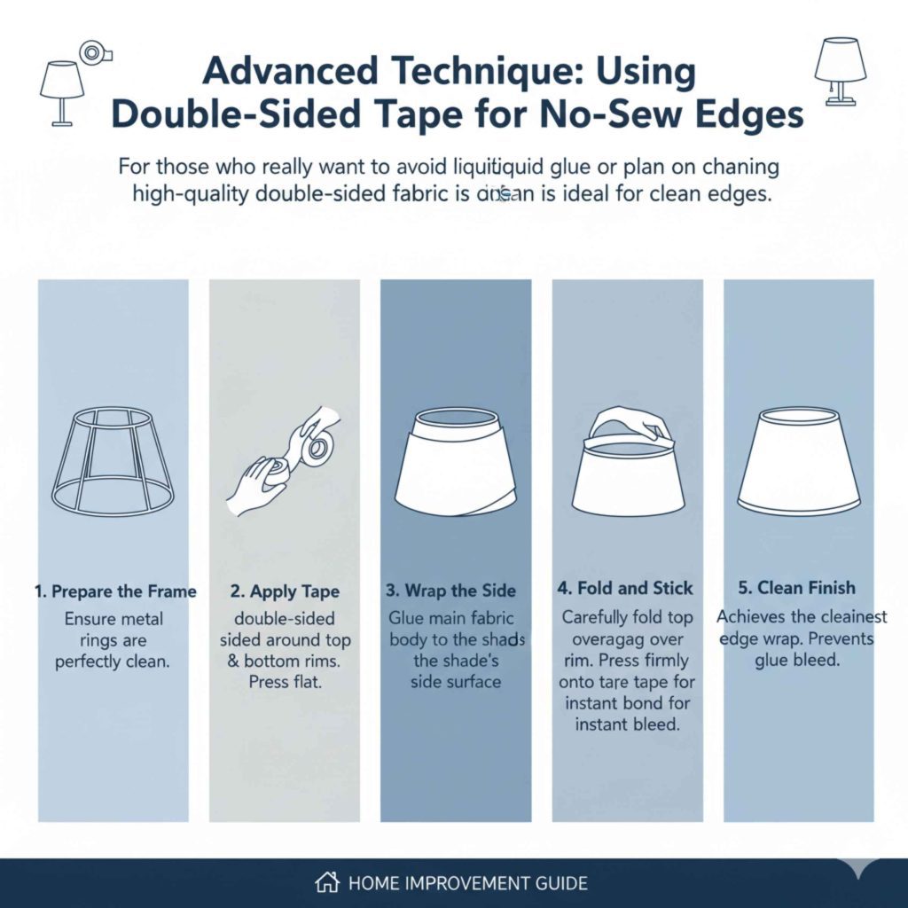 Advanced Technique Using Double-Sided Tape for No-Sew Edges