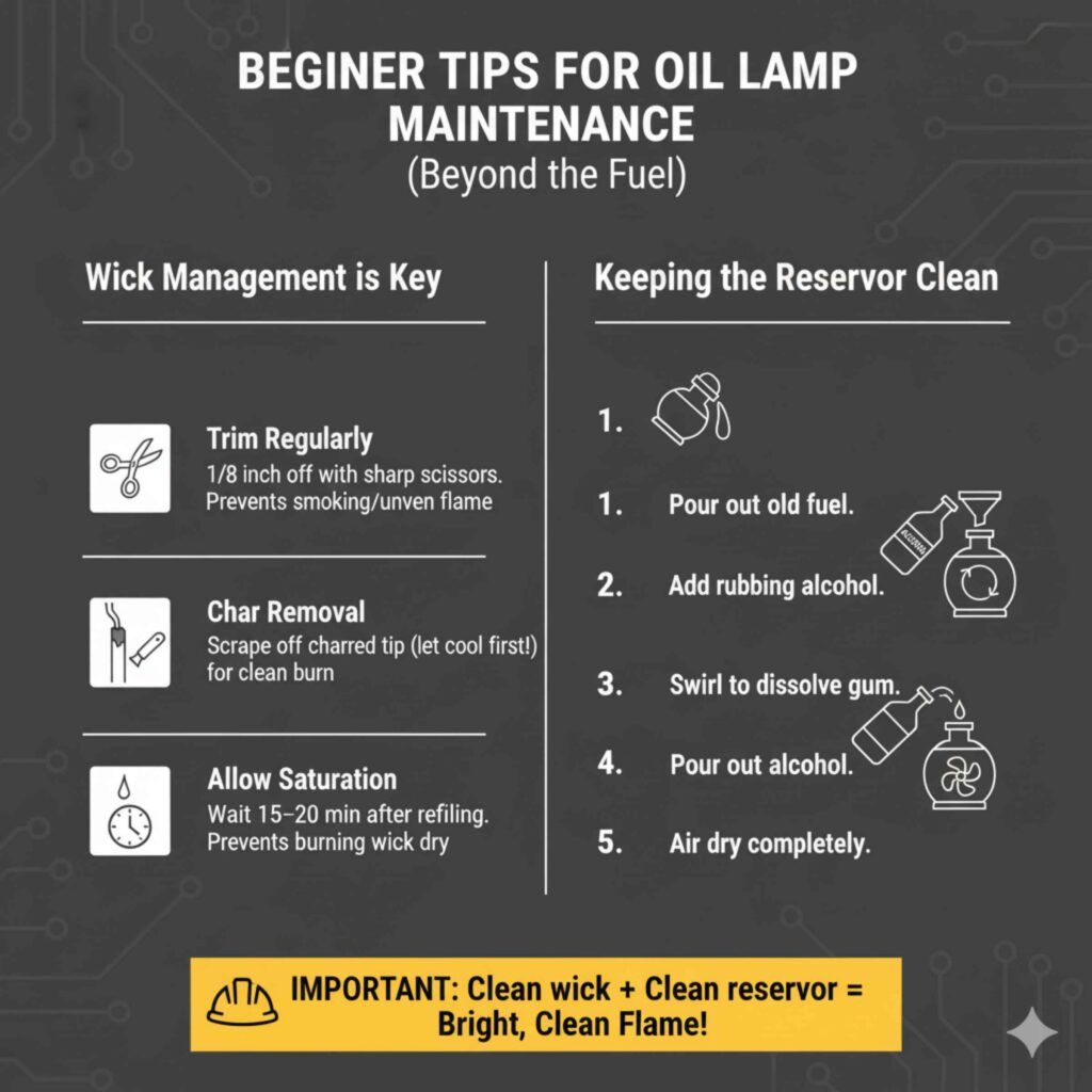Beginner Tips for Oil Lamp Maintenance (Beyond the Fuel)