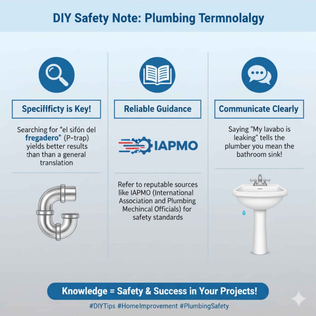 DIY Safety Note Plumbing Terminology