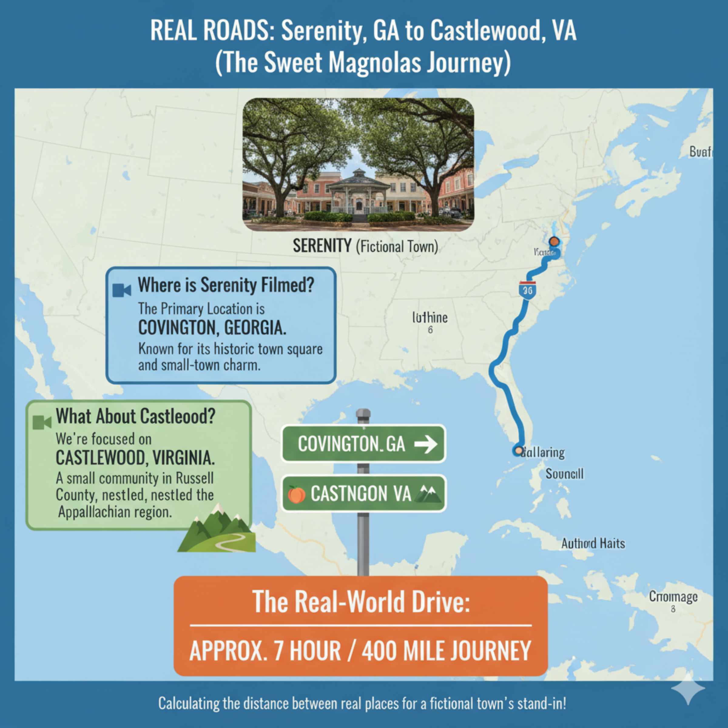 Fictional Towns Meet Real Roads