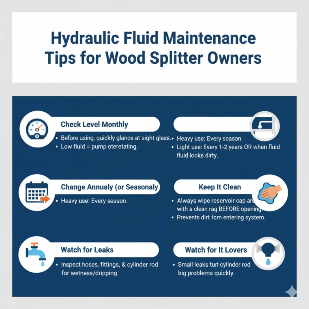 Hydraulic Fluid Maintenance Tips for Wood Splitter Owners