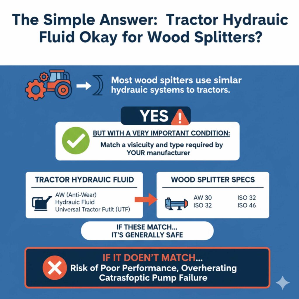 Is Tractor Hydraulic Fluid Okay for Wood Splitters?