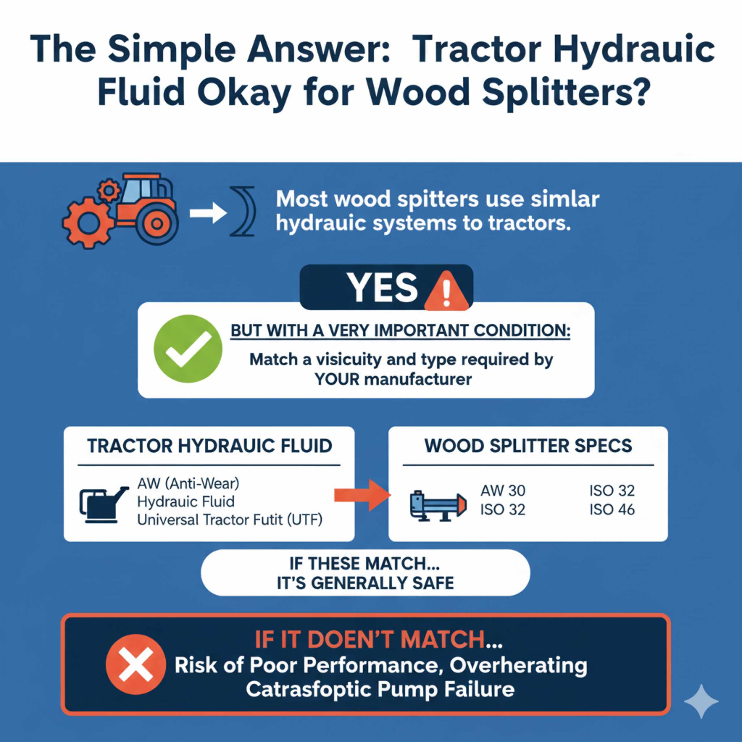 Is Tractor Hydraulic Fluid Okay for Wood Splitters?