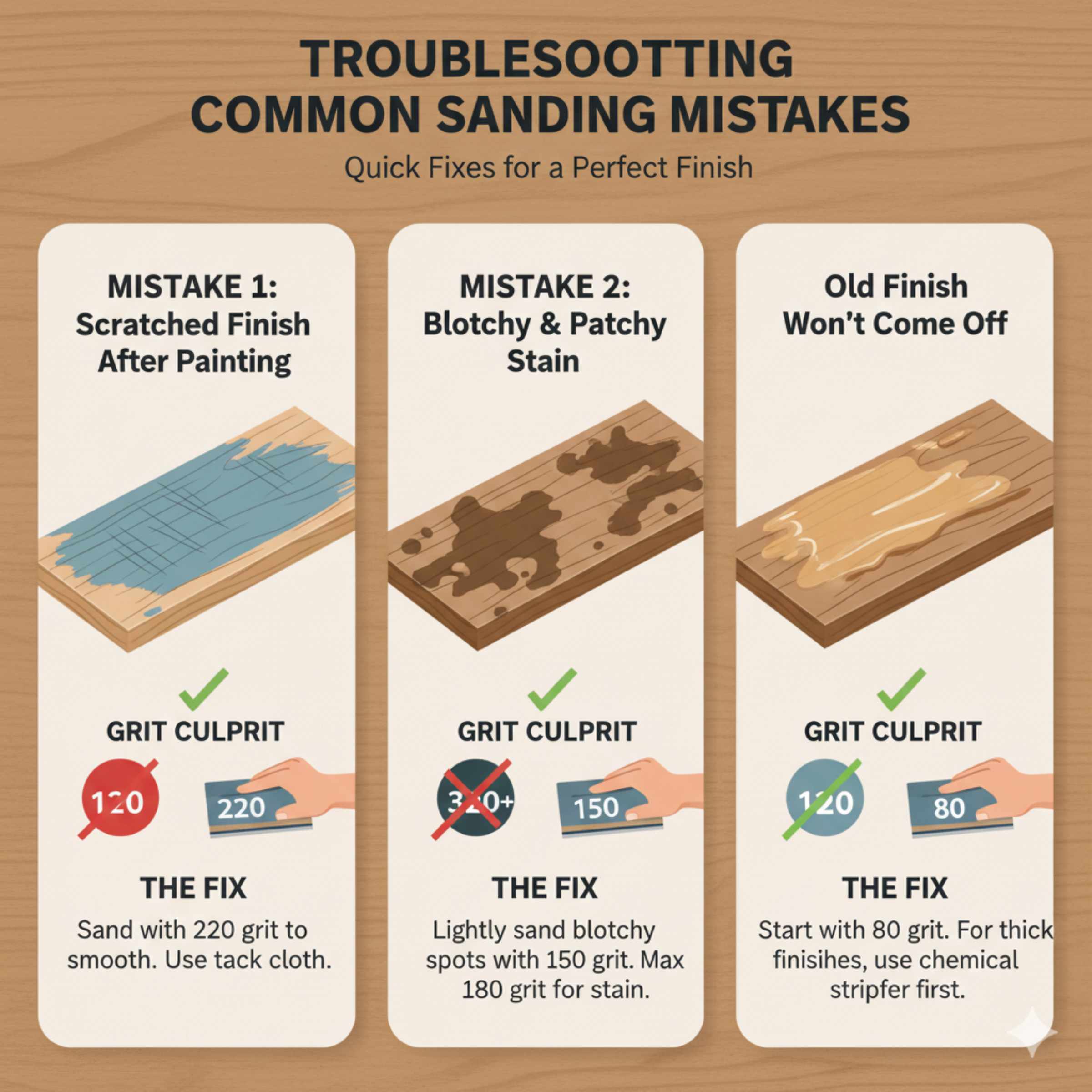 Troubleshooting Common Sanding Mistakes