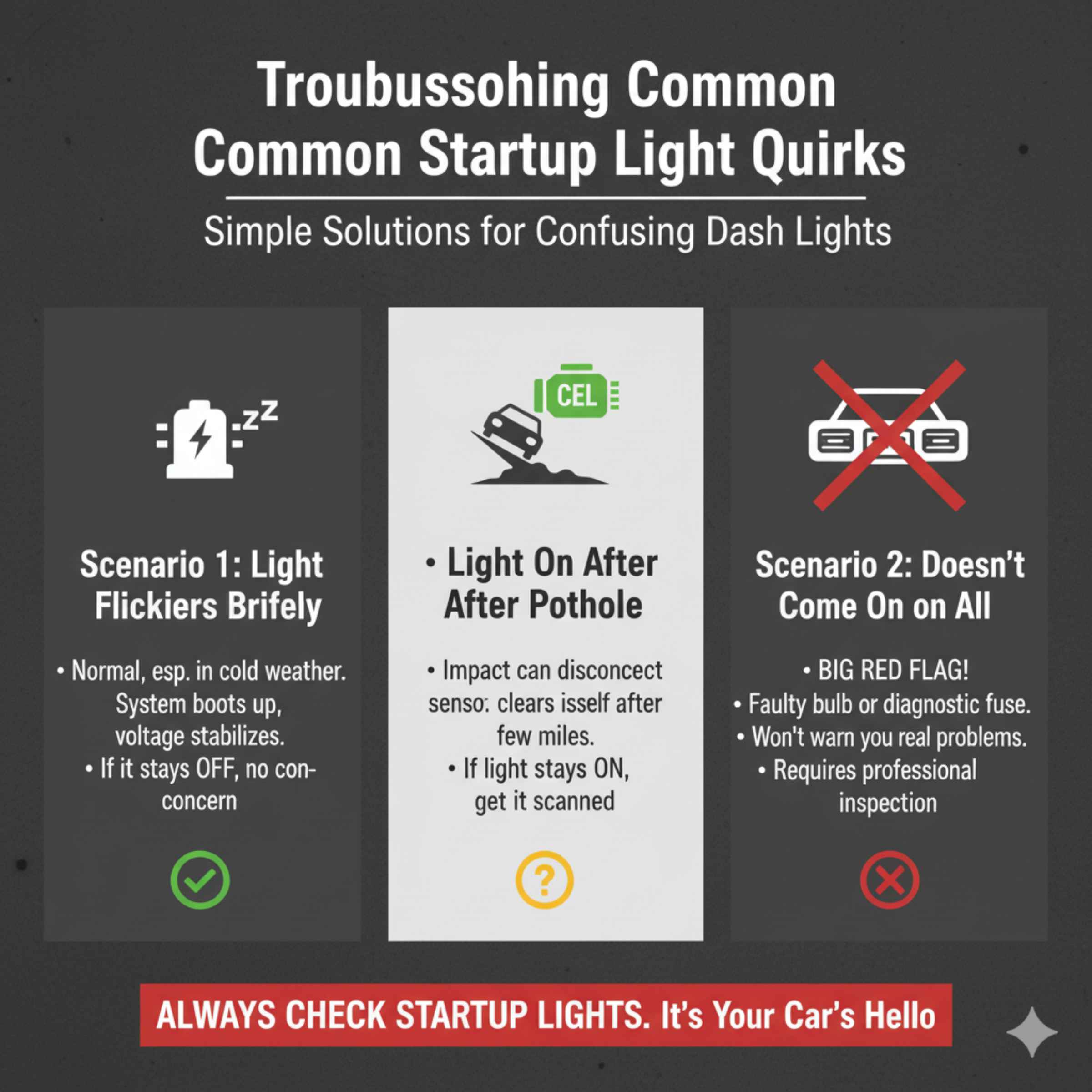 Troubleshooting Common Startup Light Quirks