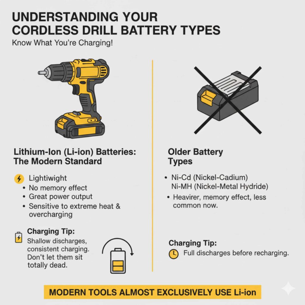 Understanding Your Cordless Drill Battery Types